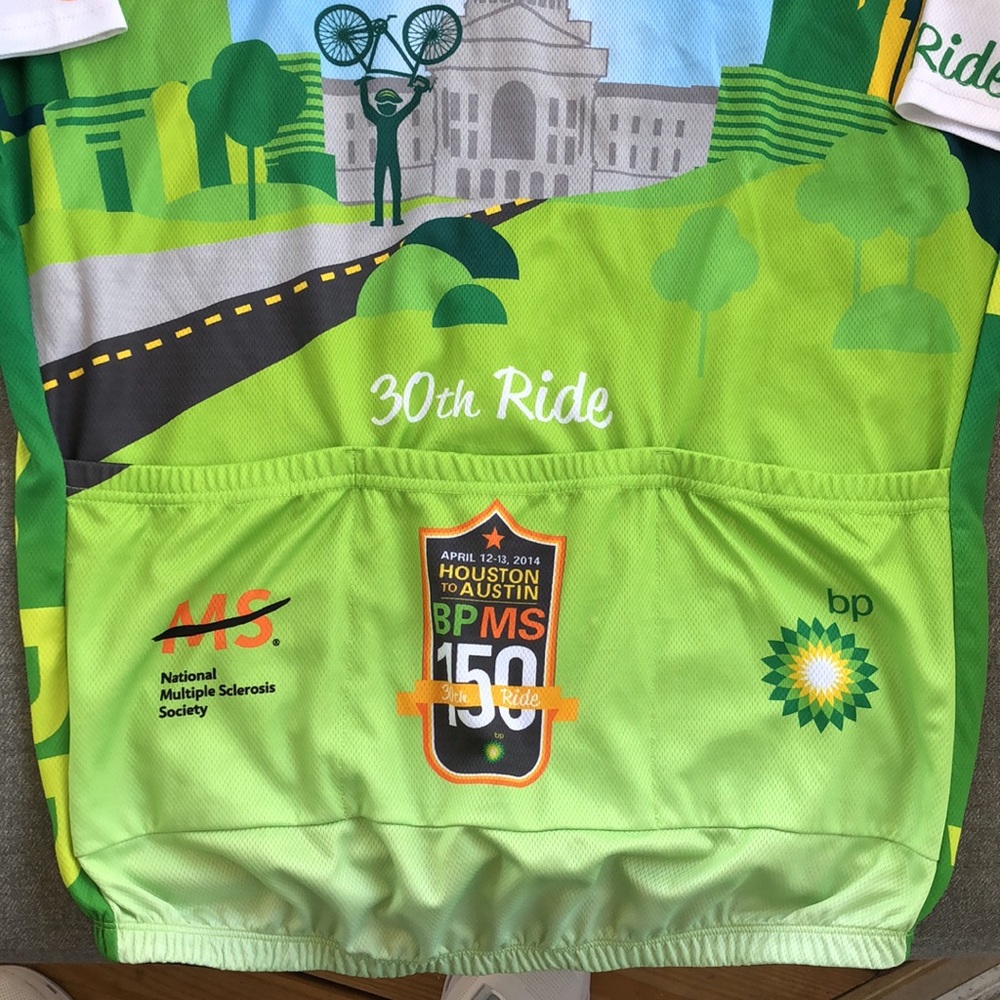 TEAM BP / MS RIDE Full-Zip Cycling Spinning Jersey - Picture 10 of 12